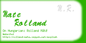 mate rolland business card